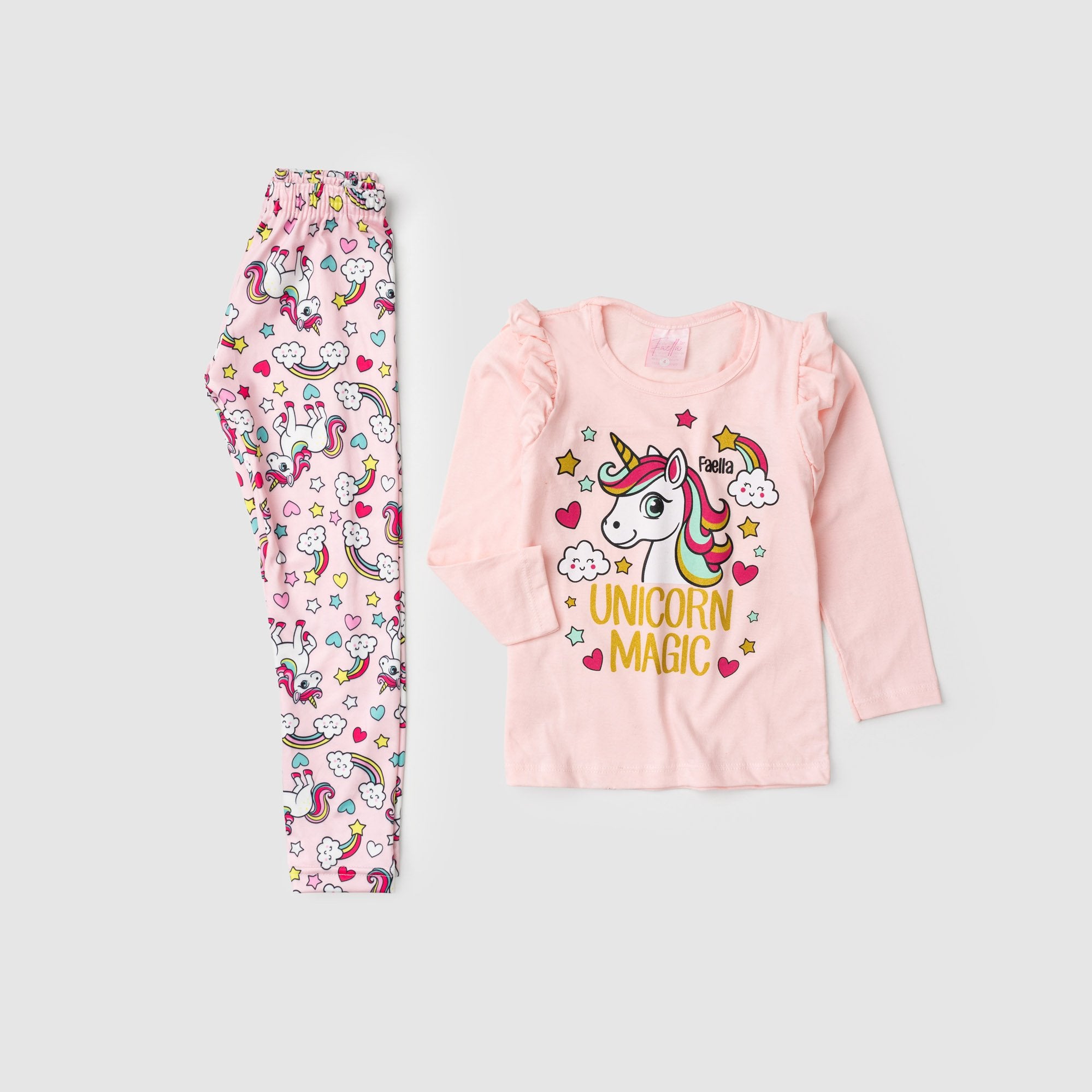 Conjunto Infantil Meia Estação Feminino Unicorn Magic - Rosa
