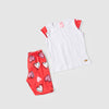 Conjunto Infantil Menina Corações Verão Branco