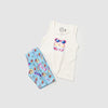 Conjunto Infantil Menina Óculos Verão Off White