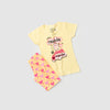 Conjunto Infantil Menina Pacotinho Verão Amarelo